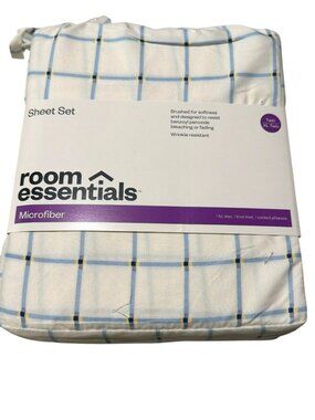Dorm Room Essentials Twin XL Microfiber Sheet Set Blue Wrinkle Resistant New